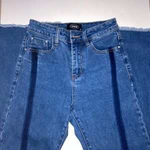 Wide leg flared jeans
